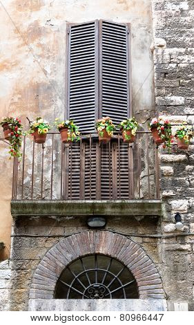 Balcony In The City Of Orvieto