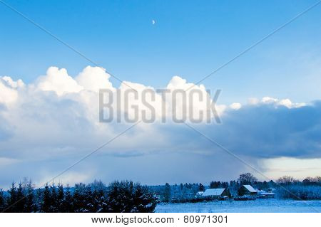 Winter And Clouds.