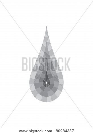 Abstract grey segmented drop