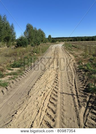 Sandy Ground Road With Track
