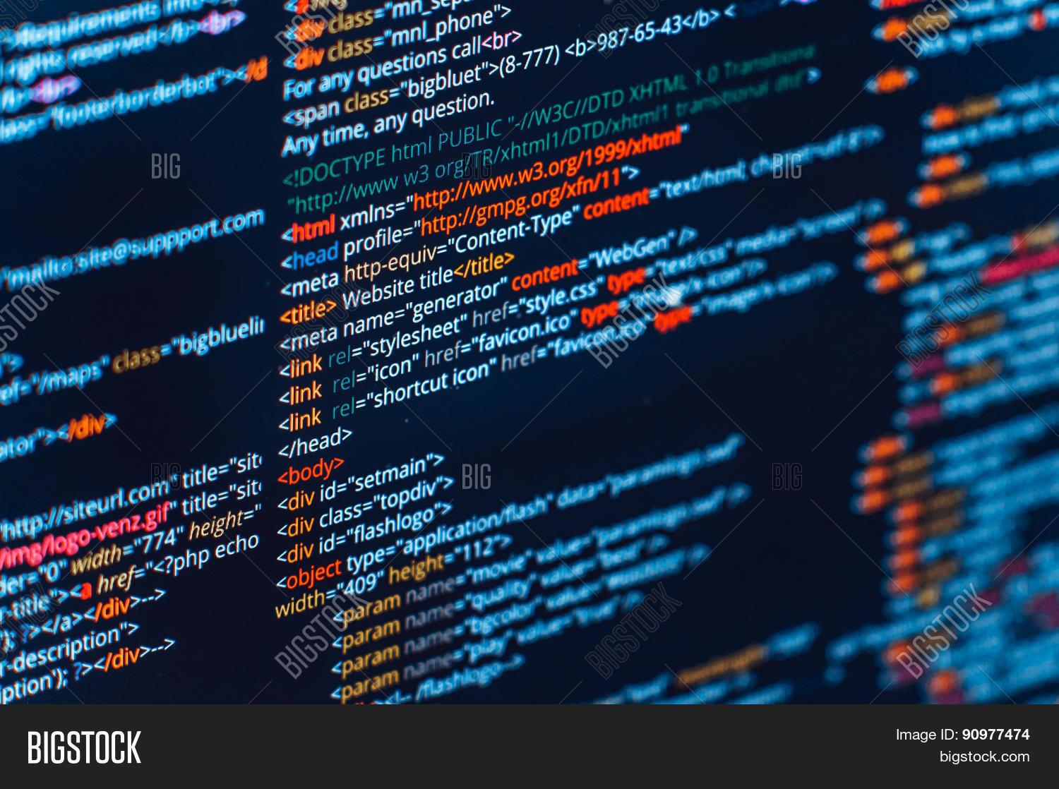 Html Code Image & Photo (Free Trial) | Bigstock