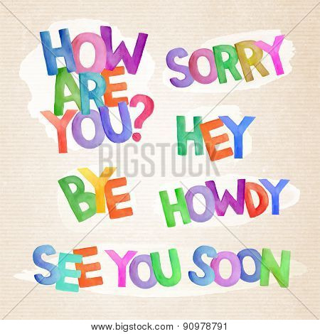 Vector watercolor lettering