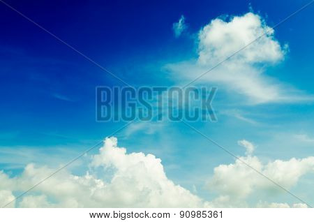 blue sky with cloud