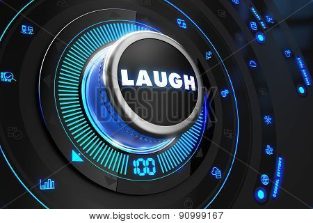 Laugh Controller on Black Control Console.