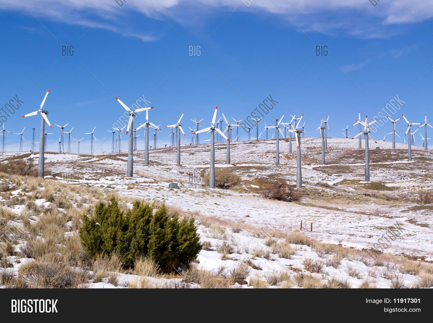 Wind Turbines Winter Image Photo Free Trial Bigstock