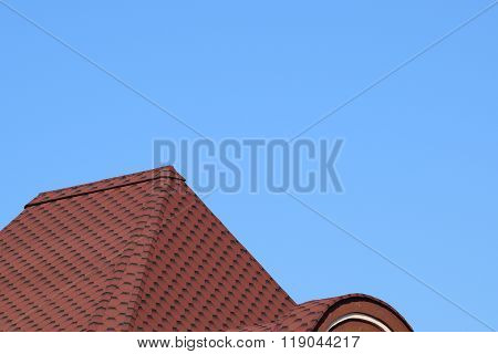 Decorative Metal Tile On A Roof