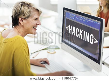 Hacking Software HTML Cyberspace Coding Concept
