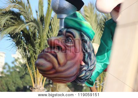 Caricature Of Muammar Gaddafi - Carnival Of Nice