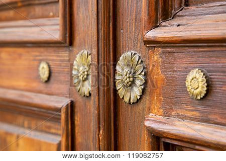 Abstract    Closed Wood Door Crenna Gallarate  Italy