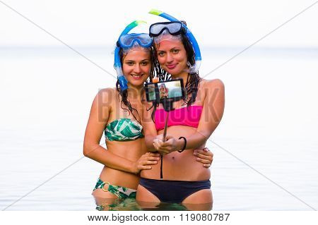Freezing The Moment Before Snorkeling