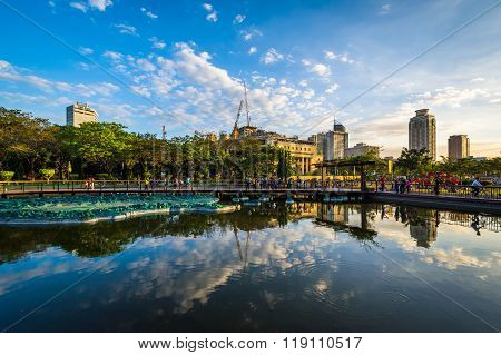 Pond At Rizal Park, In Ermita, Manila, The Philippines.