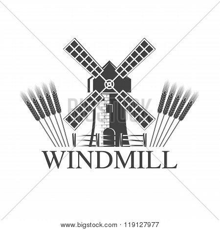 Windmill logo vector