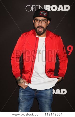 LOS ANGELES - FEB 16:  AJ McLean at the Triple 9 Premiere at the Regal 14 Theaters on February 16, 2016 in Los Angeles, CA