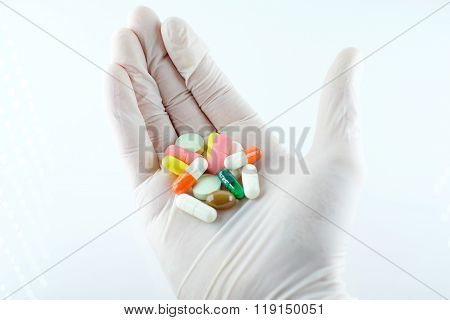 A variety of tablets in the hands