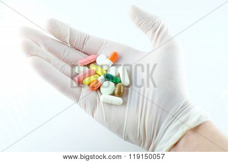 A variety of tablets in the hands