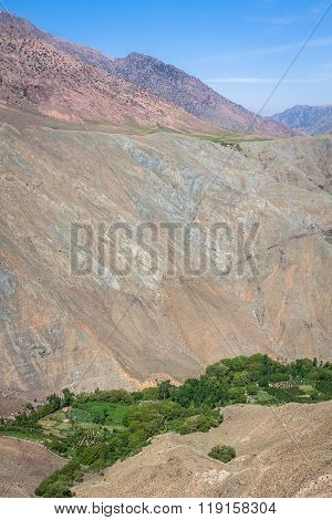 Beautiful View Of Atlas Mountains In Sunny Day,morocco