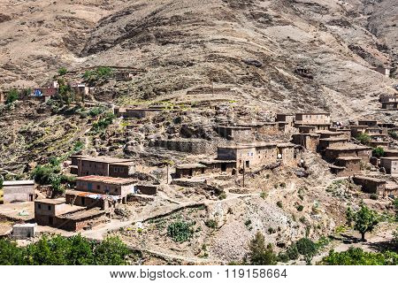 Houses In The Mountains Close To Imlil In Toubkal National Park, Morocco