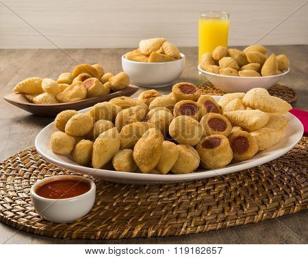Mixed Brazilian Snacks Fried