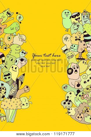 Funny doodle vector