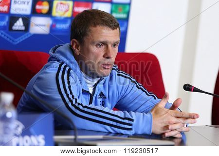 Press-conference Before Uefa Champions League Game Dynamo Kyiv Vs Manchester City In Kyiv, Ukraine
