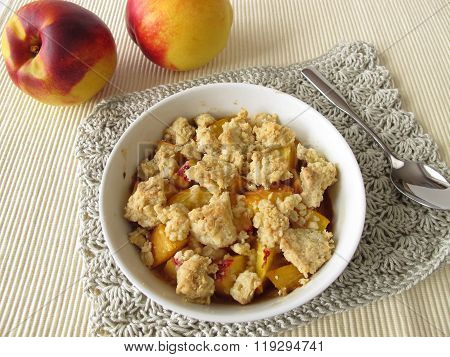 Nectarine crumble
