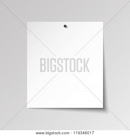 Emty Paper Stickers On Nails. Vector Illustration. Plan. To Do List