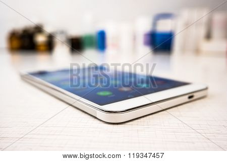 Tablet pc with medical objects