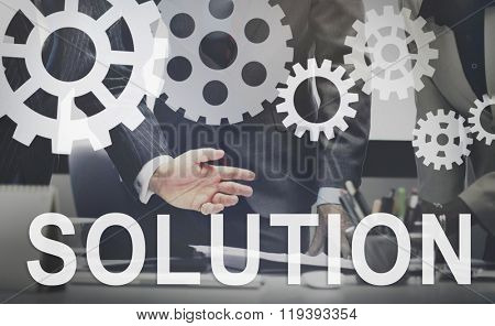 Solution Solving Business Result Progress Concept