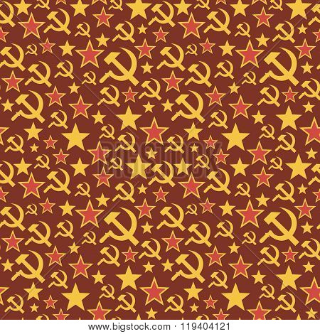 Soviet Union seamless pattern.
