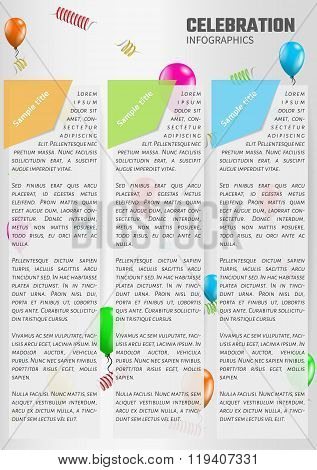 Celebration Infographics With Balloons