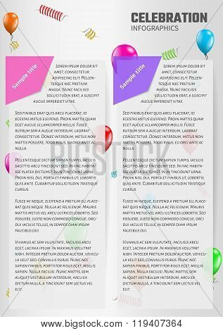 Celebration Infographics With Balloons