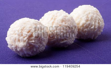 White coconut candy