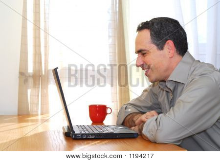Man med Laptop