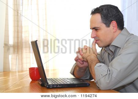 Man med Laptop