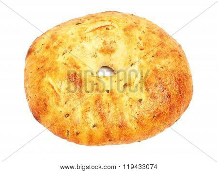 Pita bread isolated on the white background