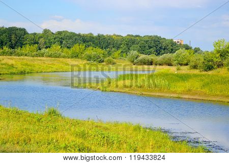 River At Sunny Day.