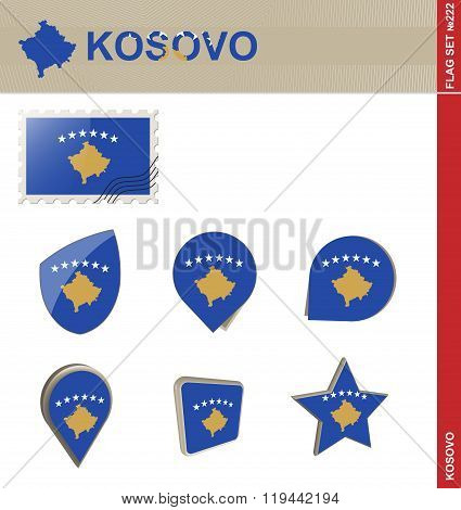 Kosovo Flag Set, Flag Set #222