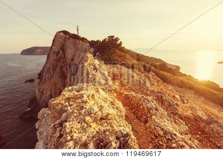 Lefkada town in Greece
