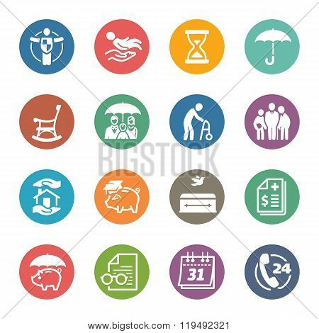 Life Insurance Icons - Dot Series