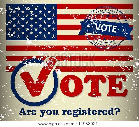 Presidential election in the USA - poster