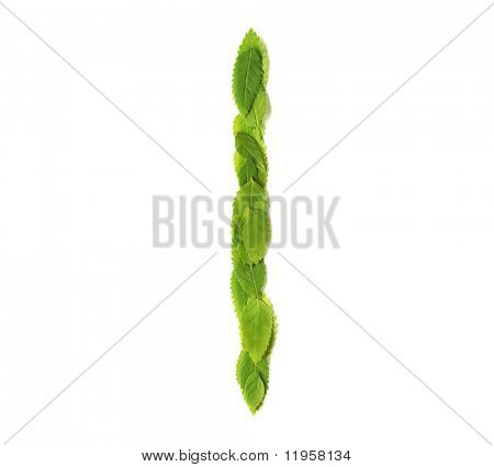 Lettres minuscules en feuilles