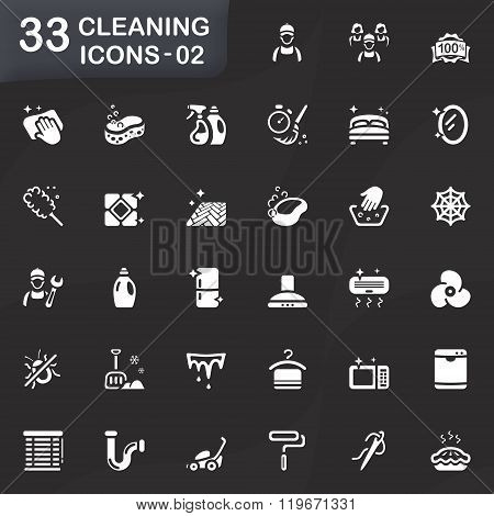 Cleaning service icons