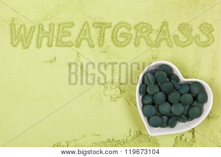 Green Food Supplement Background.