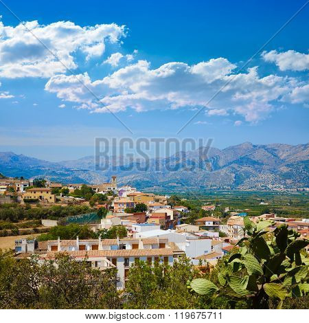 Benidoleig village in Alicante at Spain