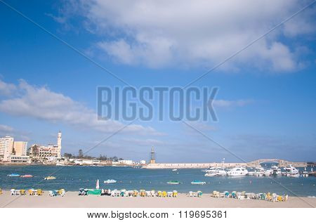 Alexandria, Egypt - June 25, 2015: The Large Fishing Port In The Eastern Harbor Of Alexandria