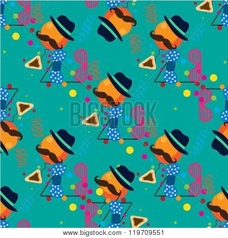 Seamless holiday Purim pattern