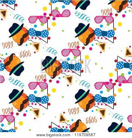 Seamless holiday Purim pattern