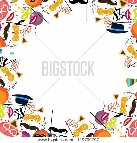 Jewish holiday purim vector background