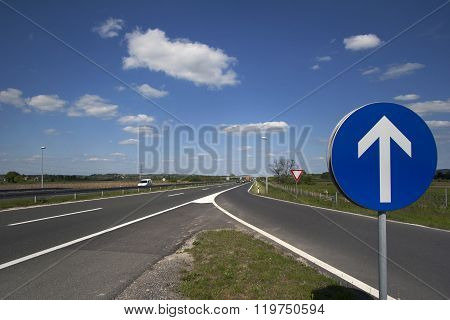 Entrance on highway