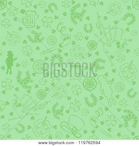 Seamless St.Patrick's day background. Illustration